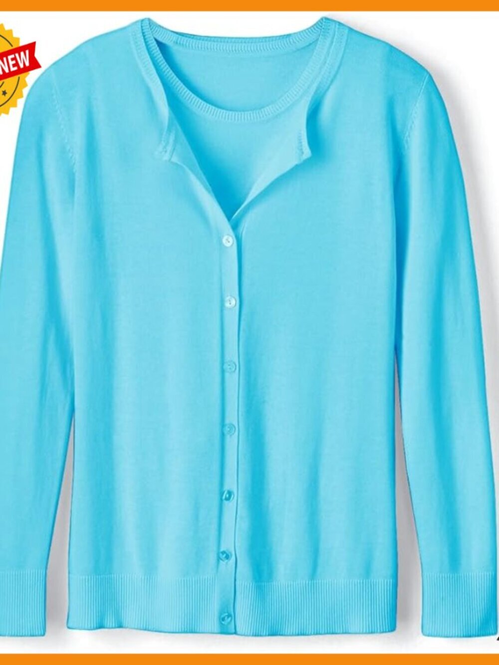 Soft Knit Cardigan and Shell Twinset, Long Sleeve Button Down Sweater Set